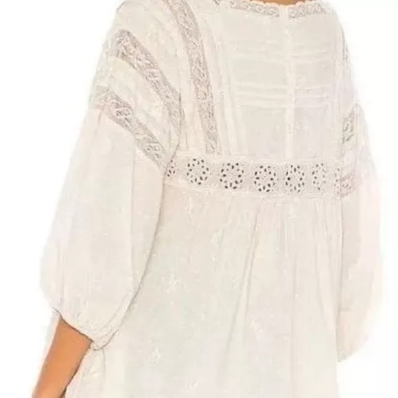 Free People Azalea Lace Boho Tunic in Mineral Size Small - Picture 3 of 12